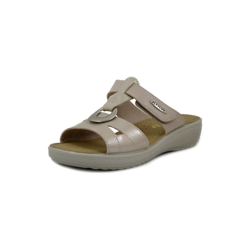 Fly Flot 861626 Ciabatte Donna In Feltro, Con Chiusura A Strappo E Plantare Intercambiabile, Suola Leggera In PU