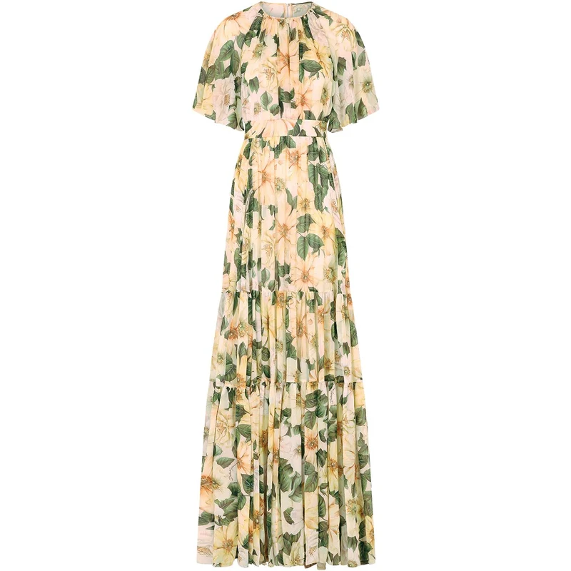 Dolce Gabbana D&G Dolce Gabbana Abito lungo a fiori Giallo