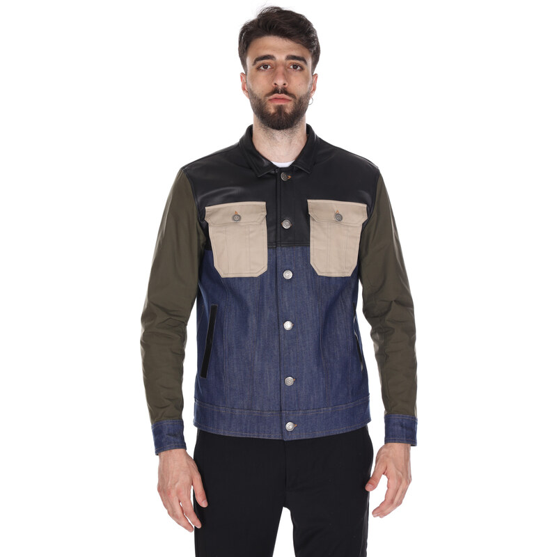 YES LONDON Giubbotto In Denim E Inserti Yes London