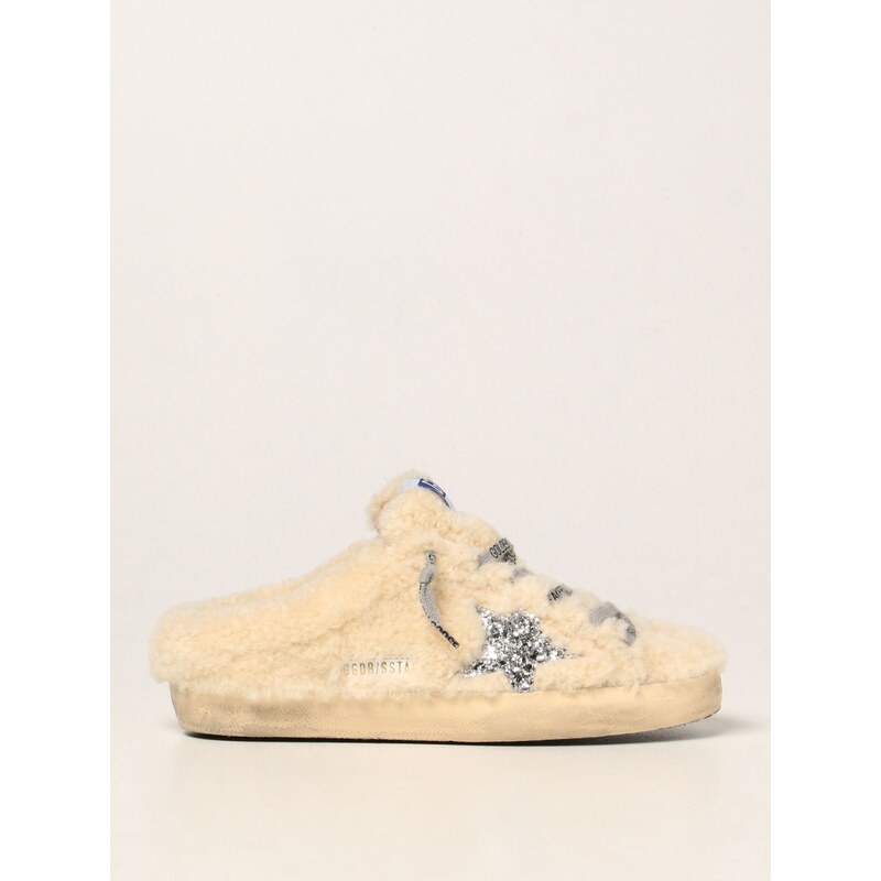Golden Goose Deluxe Brand Sabot Super-Star Golden Goose in pelliccia. Donna