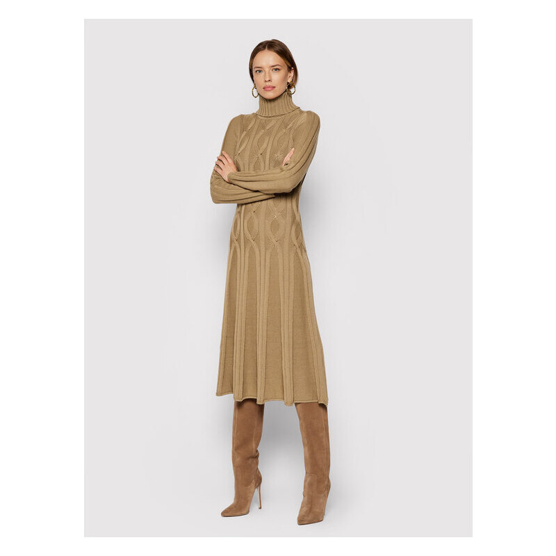Luisa Spagnoli Vestito di maglia Masucci Marrone Regular Fit. Donna