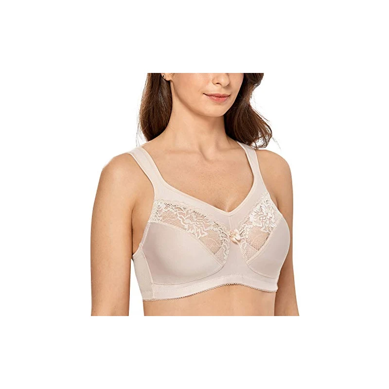 DELIMIRA Donna Reggiseni Minimizer Senza Imbottiti Hanno Sostegno