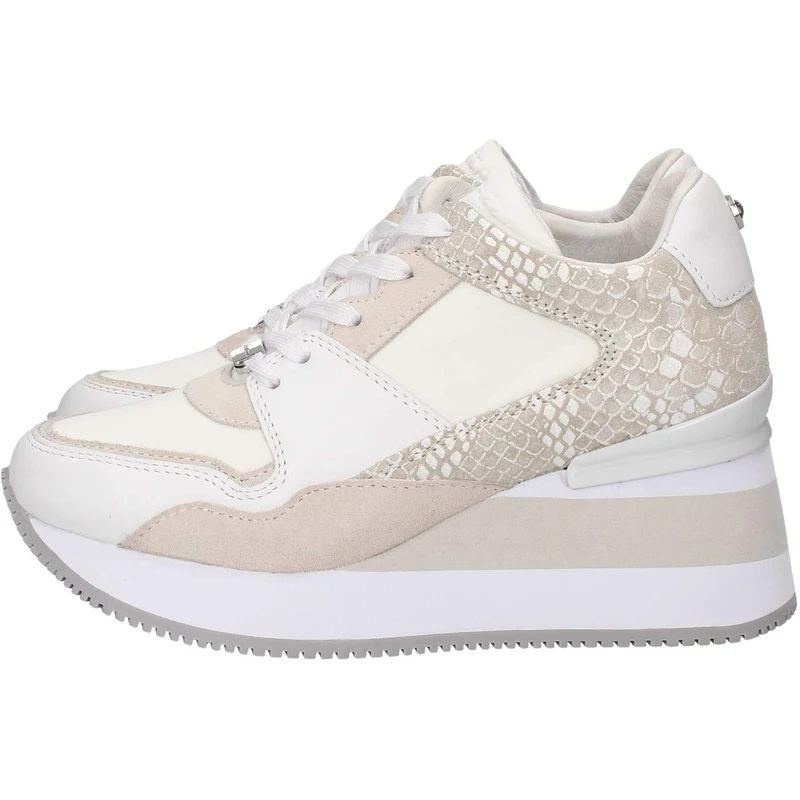 Onsoyours Sneakers Con Zeppa Interna Donna - Scarpe Sportive Basse Fitness, Tacco Nascosto, Colore Grigio, Taglia 37 EU