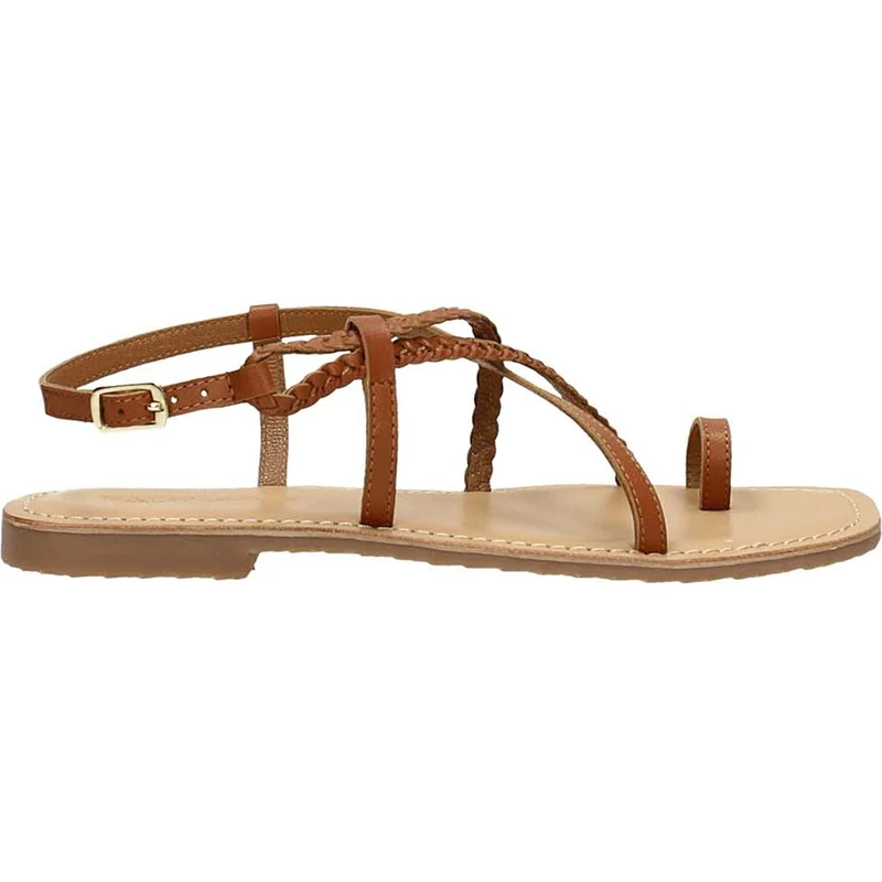 Tata Italia Vera Pelle DE3401 Sandali Donna Marrone 37