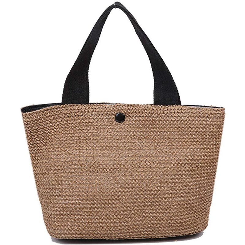 Grande Borsa Da Spiaggia, Borsa Mare Estive Per Donne, Borsa Tote Con Cerniera E Tasche, Borsa Shopping Casual Grande Capacità Per Donne Signore - 5