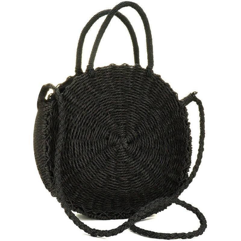 Borse di paglia bohémien per donna Borse da spiaggia circolari Borse a tracolla estive in rattan Borsa da viaggio grande lavorata a mano lavorata a mano Novà  1524