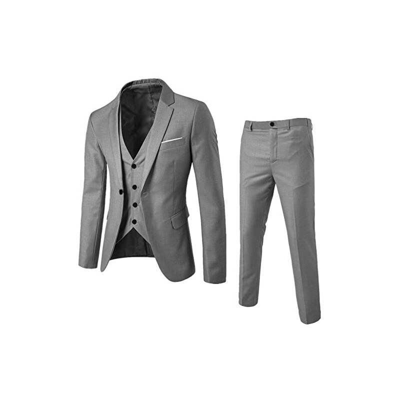 Abito Uomo Monopetto Vestito Viscosa Completo Giacca Pantaloni Bianco