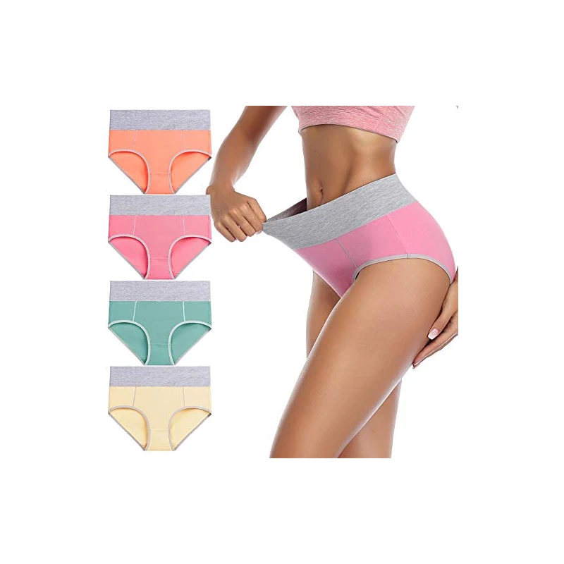 Frames Set 6 Mutande Donna Cotone Vita Alta Elasticizzate, Culotte Donna Cotone Made in Italy Mutande Cotone Elasticizzato Anche Taglie Forti Intimo Donna