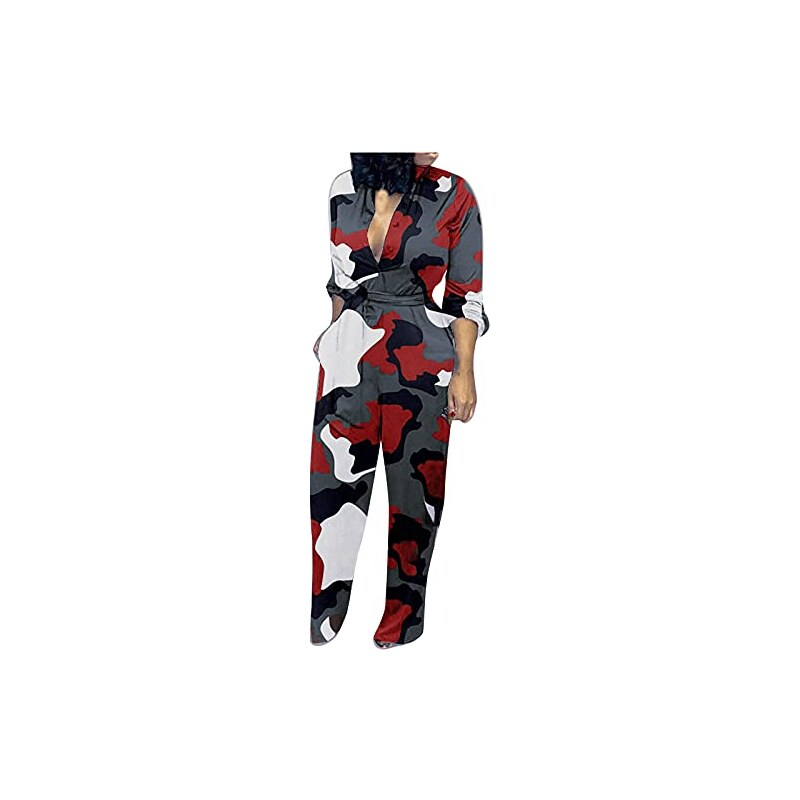 Tuta Donna Elegante Cerimonia Monopezzi e Tutine da Donna Taglie Forti Vestito Senza Manica Scollo a V Completi Vita Alta Lungo Tute da Donna Eleganti Curvy Overall Pagliaccetti Sexy Cocktail