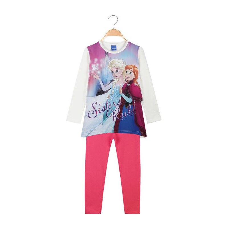 Disney Frozen Completo lungo bambina Anna E Elsa Completi 3-16 Anni bambina Bianco taglia 08