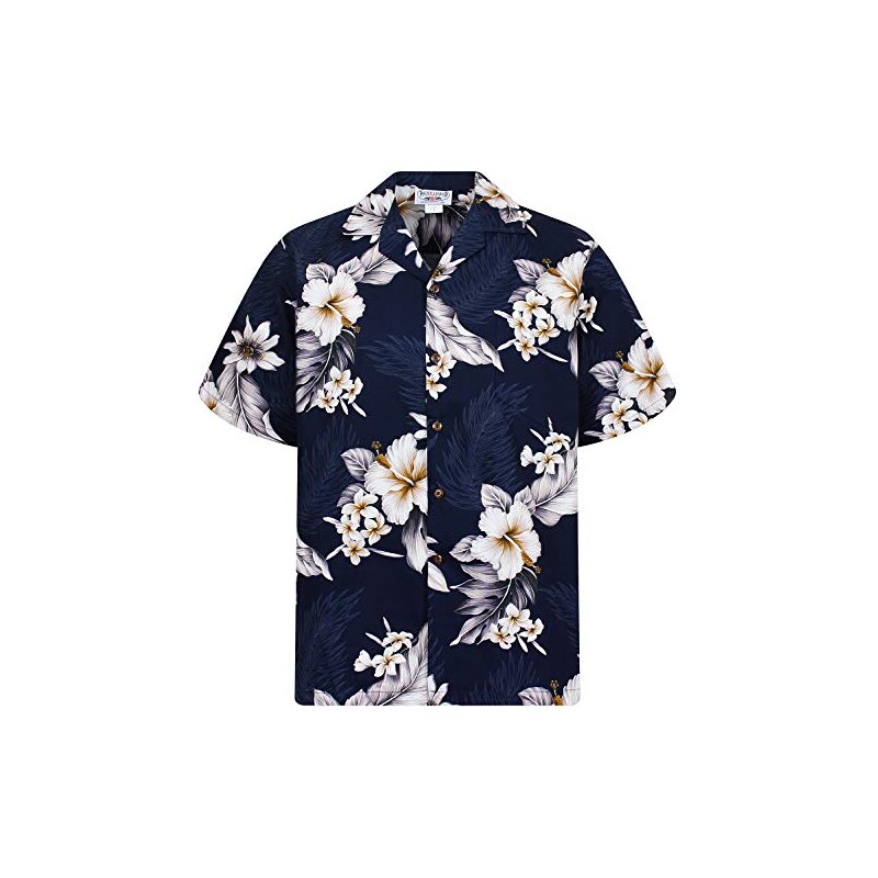 KY's Original Camicia Hawaiana Spiaggia di Palme Palmbeach Blu