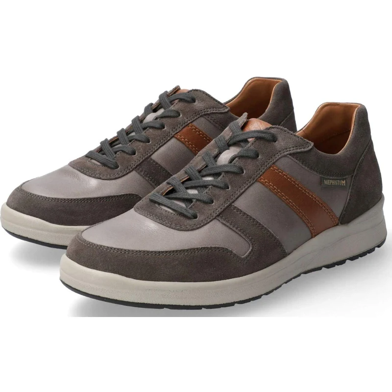 Scarpe Mephisto Lisandro Sneaker Uomo In Pelle Blu - Con Zip Laterale E Allacciatura, Tecnologia SOFT-AIR - 6