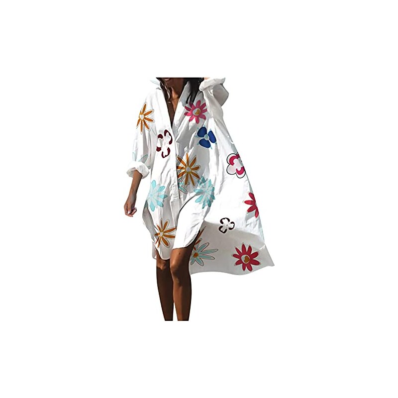 Babao Abiti Estivi Da Donna In Lino Con Scollo A V Manica Corta Abito Midi In Cotone Lungo Tunica Top Camicie Da Donna 123455726