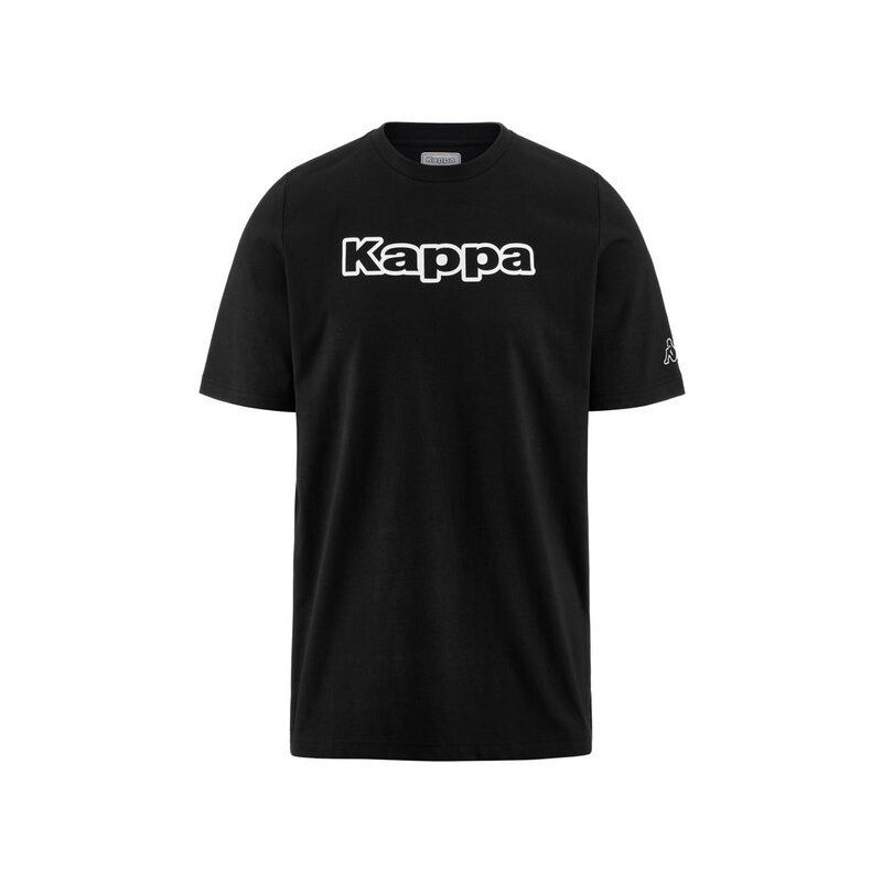Kappa T-shirt Uomo Slim Fit In Cotone Nero Taglia Xxl