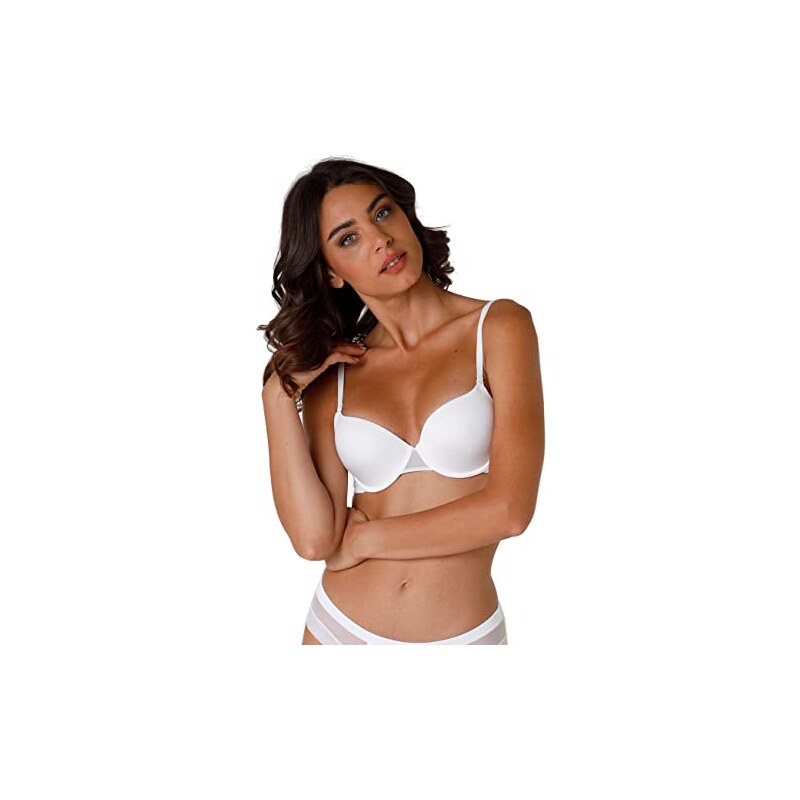 Reggiseno con coppe preformate e fantasia elegante - Nero paisley, Coppa D