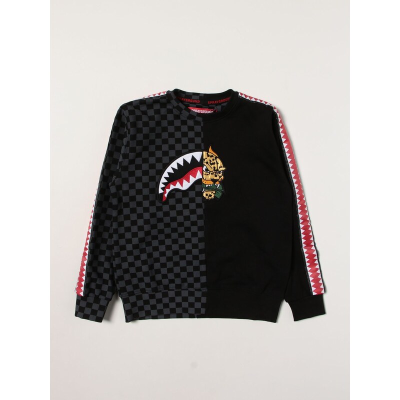 Felpa Sprayground in cotone con patches Bambino