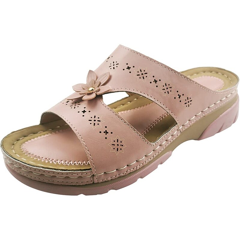 Ciabatte estive da donna in paglia di bambù e rattan Loafer per la casa anti scivolo morbido traspirante flop bagno spa sandali piatti da donna estivi con Oita Braided Rattan Erba, giallo
