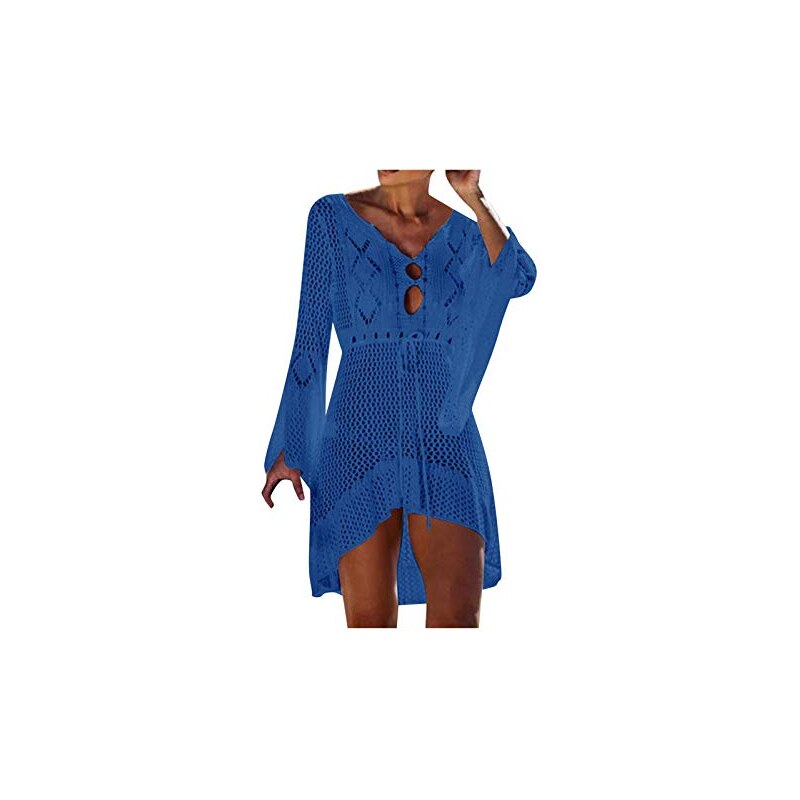 Vestito Lungo Donna OUGES Estivo In Poliestere E Spandex: Manica Corta, Scollo Rotondo, Con Tasche, Adatto Anche Per Maternità, Casual E Vacanze