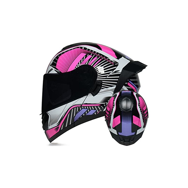Casco Moto Modulare Apribile Per Touring E Sport - Con Visiera Parasole Integrata, Certificato ECE, Ventilazione, Taglie M-XXL