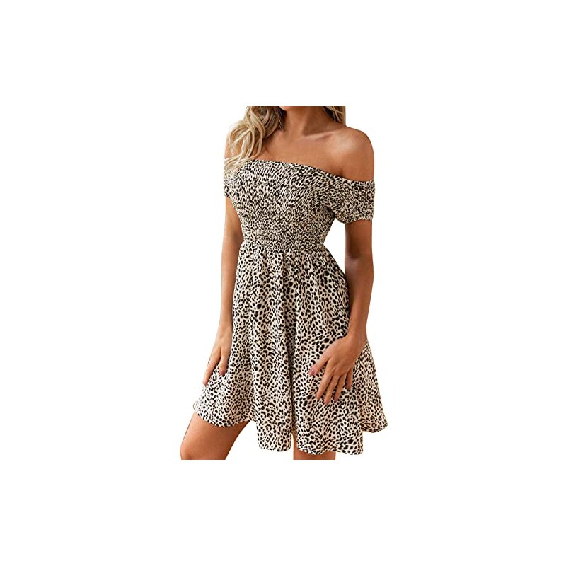 EFOFEI Vestito Estivo Donna A Maniche Corte Girocollo In Vino Rosso Taglie Forti 3XL - Morbido E Casual