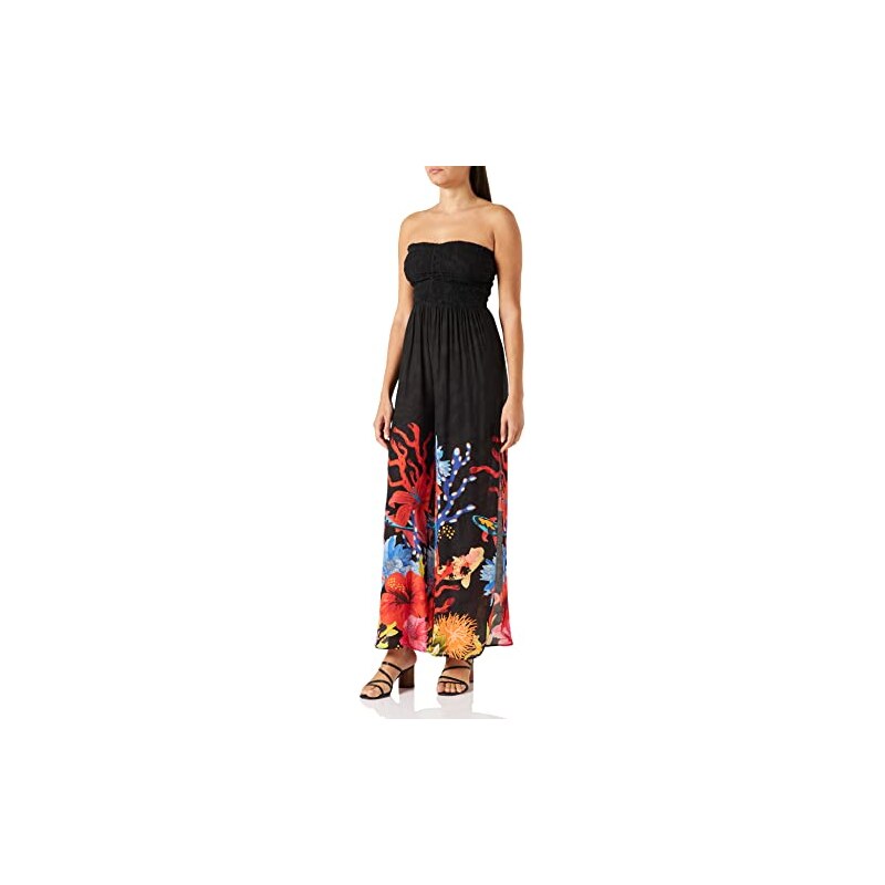 Copricostume O'Neill Bali Donna Taglia S – Stampato Floreale Nero – Coprispalle Da Spiaggia Leggero