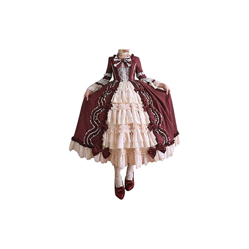 Abito Medievale Donna Halloween Rinascimentale - Vestito Gotico Principessa In Poliestere/Spandex - Foto 10