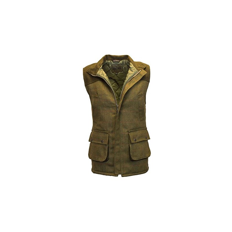 WALKER AND HAWKES Giacca country da uomo in tweed – adatta per la caccia – Verde Salvia – Taglie da XXS a 5XL
