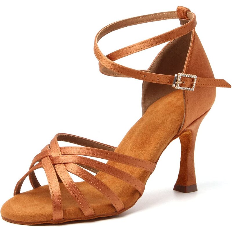 RUYBOZRY Scarpe da Ballo Latino con Lacci da Donna Pratica Scarpe da