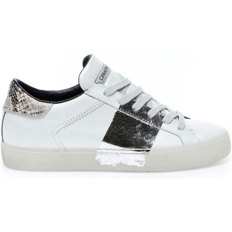 Sneakers crime london bianco-argento donna Donna