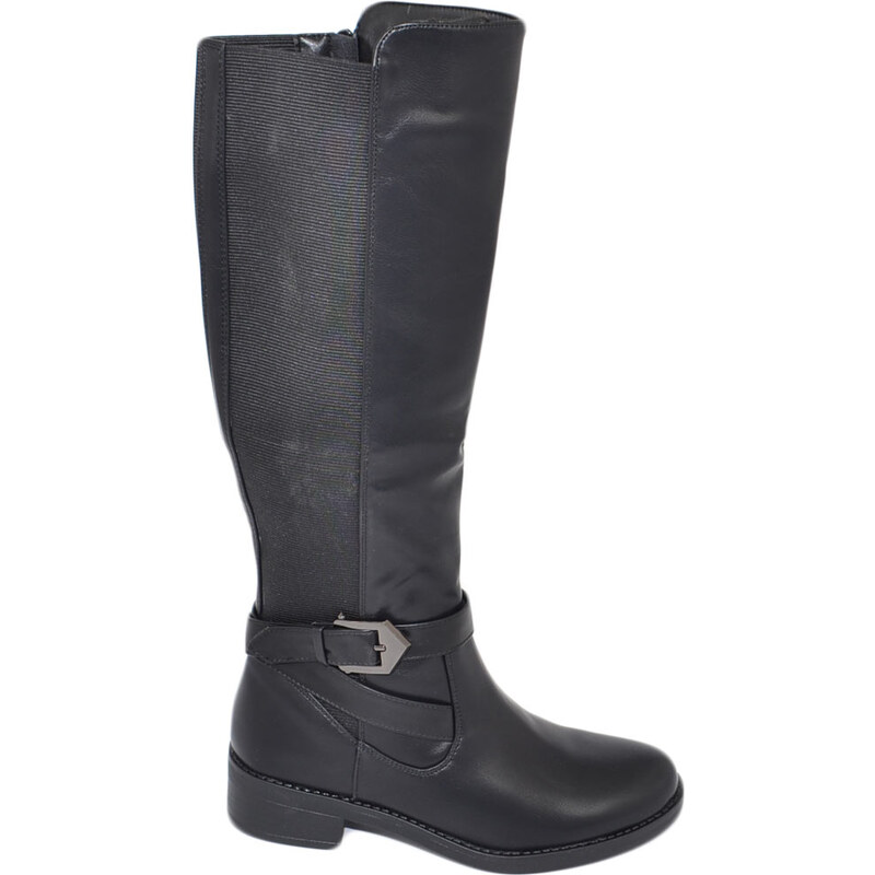Surkova stivali alti alla coscia con tacco quadrato nero opaco Sexy Nightclub da donna autunno inverno stivali lunghi cerniera sopra il ginocchio scarpe eleganti  200000532