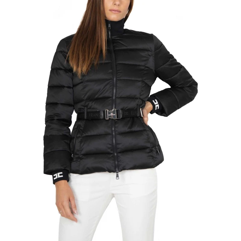 Cintura Piumino Corto Con Pelliccia Elisabetta Franchi Elisabetta