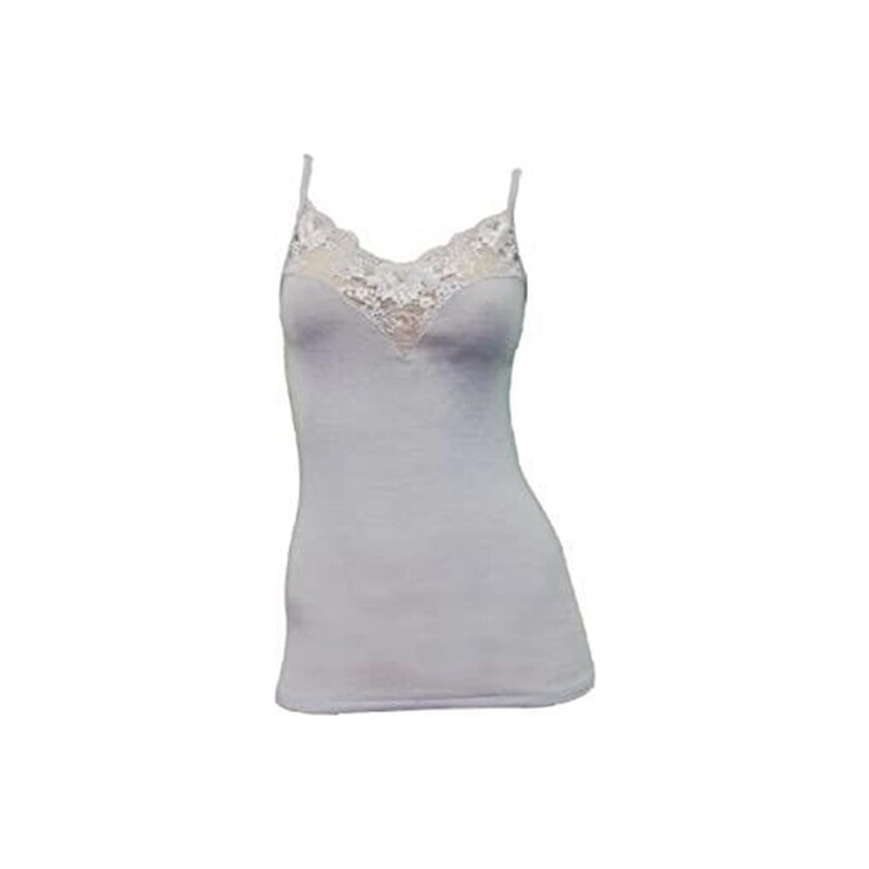 Canottiera Donna Con Reggiseno Incorporato - Imbottita, Senza Cuciture, Cotone Morbido - Per Sport E Casual - Foto 5