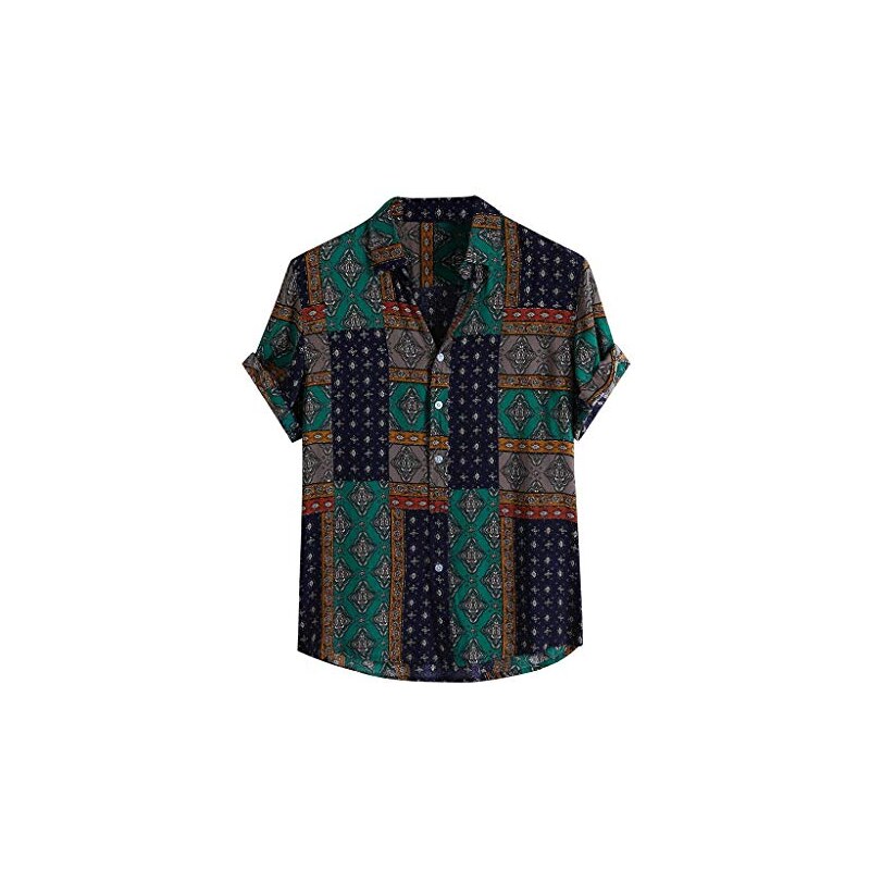 Camicia Uomo Lino Collo Coreano Sartoriale Basic Blu C2664A