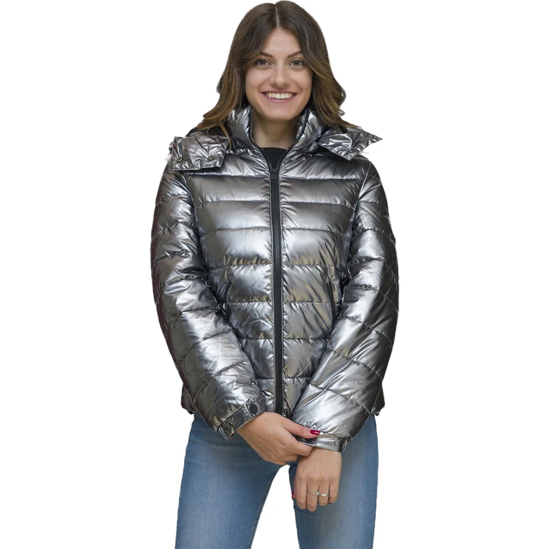 Giacca imbottita con cappuccio Donna