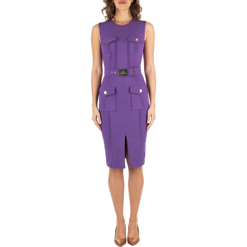 Elisabetta Franchi Tubino smanicato con cintura