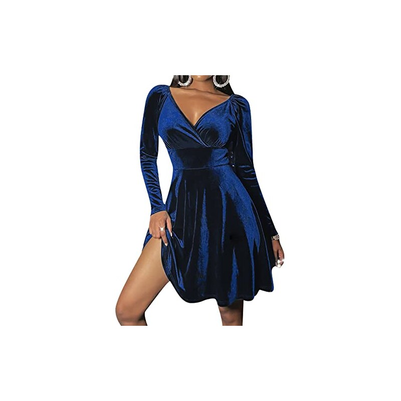 Loalirando Abito da Donna Cerimonia Elegante Vestito in Velluto