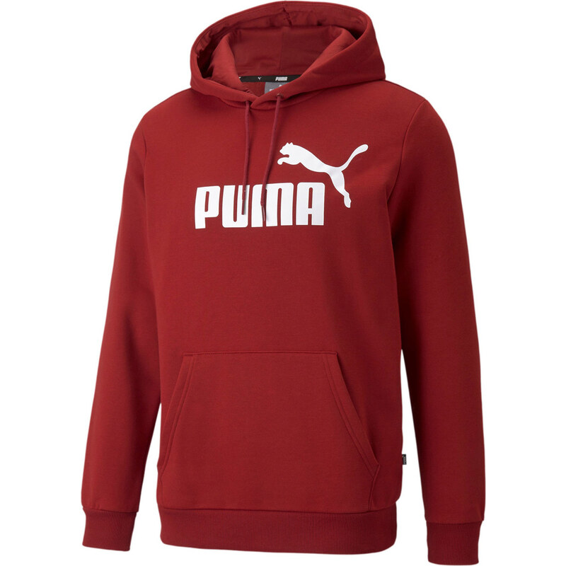 PUMA FELPA CON CAPPUCCIO LOGO ESSENTIAL Bordeaux. Uomo Stileo