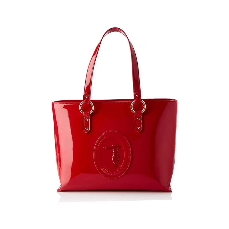 Trussardi VERNICE Shopping bag rosso donna