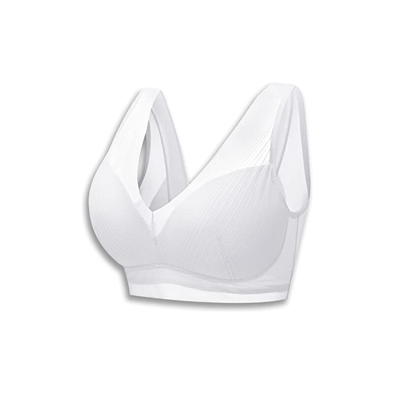 Reggiseno Senza Ferretto Taglie Forti In Pizzo - Comodo E Contenitivo, Ideale Per Dormire, Made In Europa - Foto 9