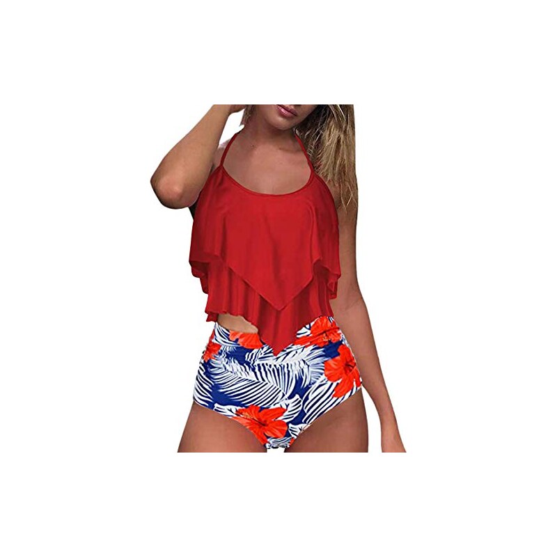 Costume Tankini Retrò Zando Per Donna - Due Pezzi Con Reggiseno Con Ferretto E Pantaloncino - 2