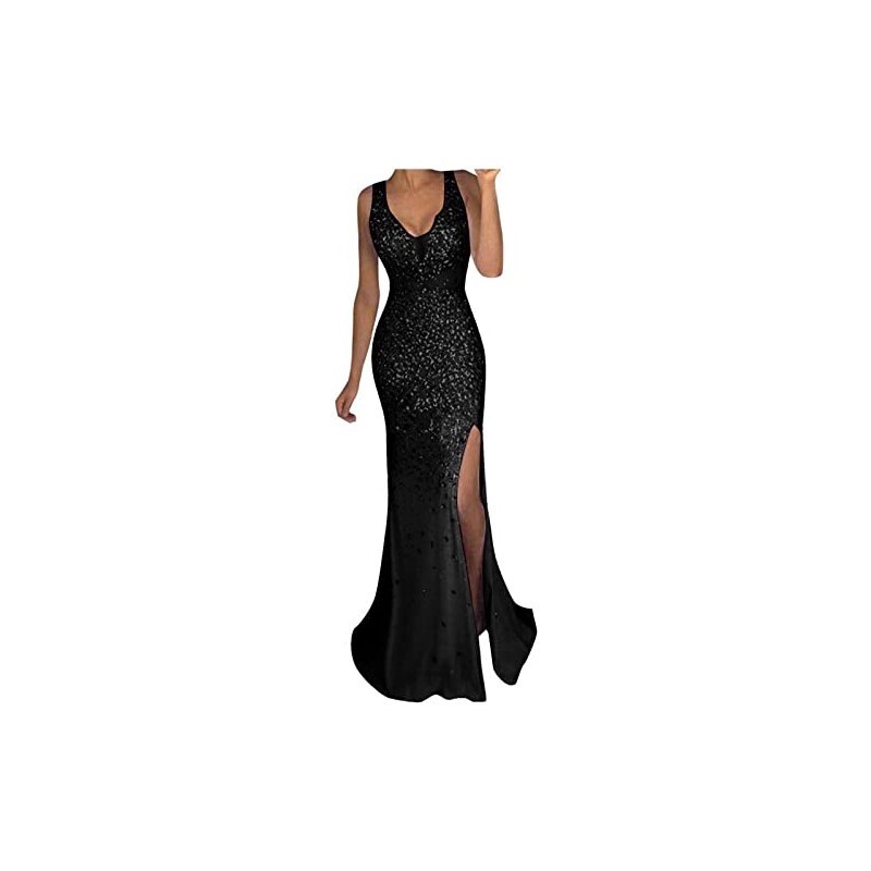 MODECRUSH - Abito Da Sera Da Donna, Da Cocktail, Da Ballo Di Fine Anno In Pizzo Uva L 105820753