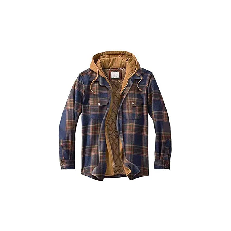 2023 Camicia Da Lavoro Da Uomo A Maniche Lunghe Flanella Camicia Da Lavoro Uomo Flanella Flanella Camicia Da Uomo Camicia Da Boscaiolo Camicia A Quadri Camicia Di Flanella Da Uomo, Blu, M - Foto 2