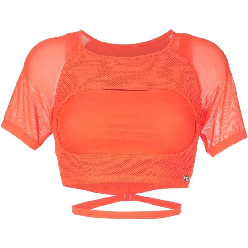 AMIR SLAMA GYM T-shirt crop sportiva - Arancione