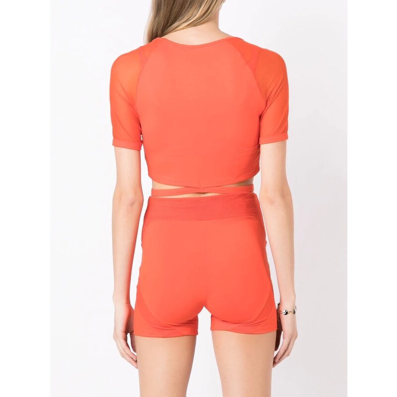 AMIR SLAMA GYM T-shirt crop sportiva - Arancione GU7676