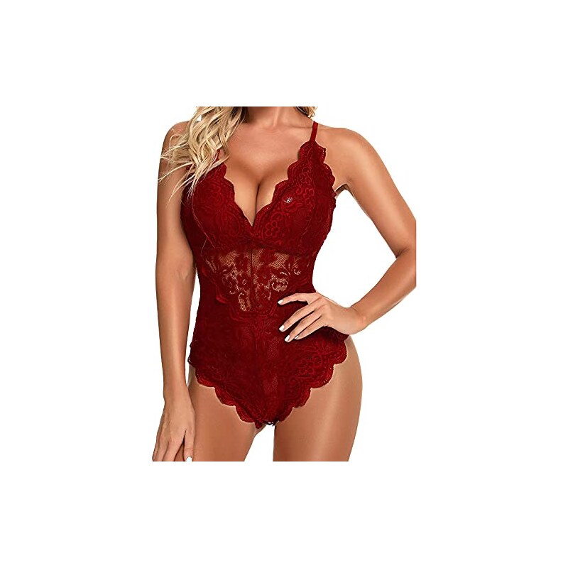 Abbigliamento Intimo Sexy Donna Tuta-body In Pizzo Trasparente Donna, Con Zip, Calze E Guanti - Per Feste E Serate, Colore Nero Catsuit Donna Pizzo - Foto 10