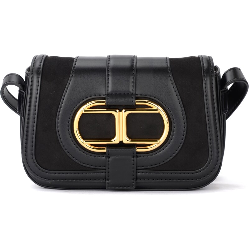 Elisabetta Franchi pochette in ecopelle coccodrillo bianco latte