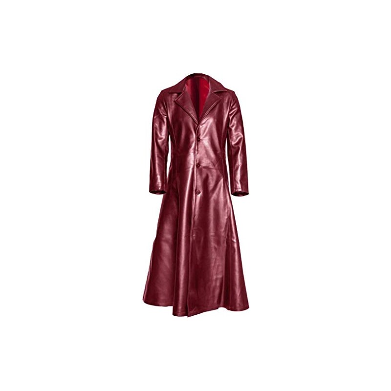 Trench Cappotto Lungo Uomo In Vera Pelle – VivCrests, Nero E Marrone, Bottoni, Made To Measure - 4