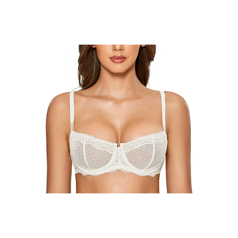 Dobreva Reggiseno Senza Imbottitura Sexy Pizzo Con Ferretto Donna Avorio D Stileo It