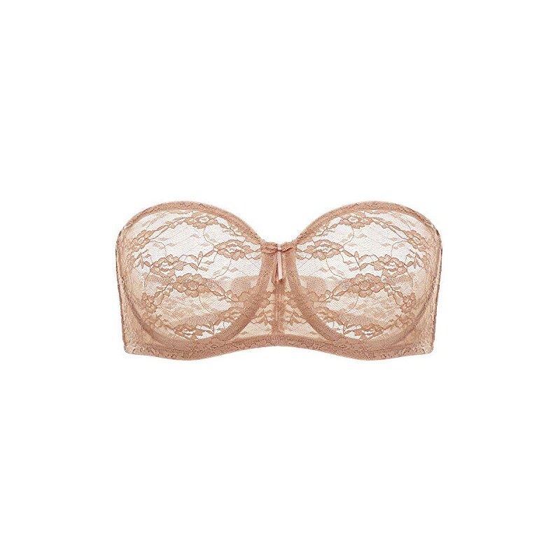 Reggiseno Donna In Pizzo Senza Spalline Con Ferretto - Non Imbottito, Sexy E Naturale