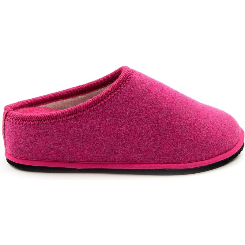 GRÜNLAND Ciabatte Donna Invernali In Feltro Di Lana - Fucsia, Modello CI1792, Comode Con Cuoricini - 3